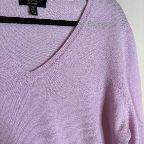 Charter Club lavender cashmere sweater - Picture 2 of 4